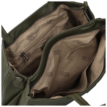 Dámská kabelka na rameno tmavě zelená - Coveri Zaki