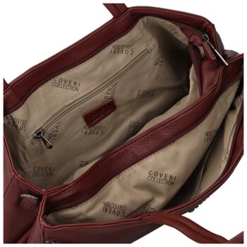 Dámská kabelka na rameno vínová - Coveri Zaki
