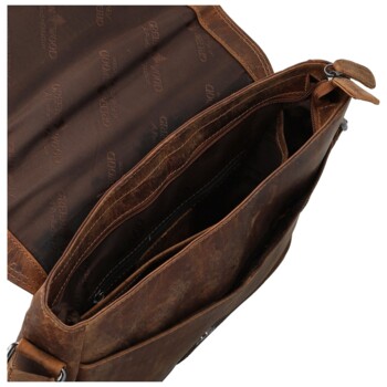 Pánská kožená taška camel - Greenwood Jordy
