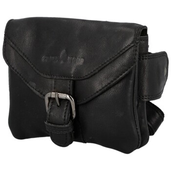 Pánská kožená ledvinka černá - Greenwood Obranem