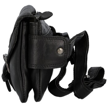 Pánská kožená ledvinka černá - Greenwood Obranem