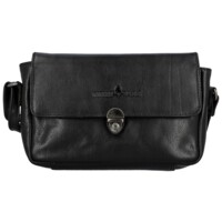 Dámská kožená crossbody kabelka černá - Greenwood Lusine