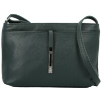 Dámská kožená crossbody kabelka tmavě zelená - Delami Vera Pelle Finni