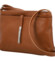 Dámská kožená crossbody kabelka koňaková - Delami Vera Pelle Finni