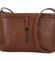Dámská kožená crossbody kabelka hnědá - Delami Vera Pelle Finni