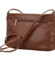 Dámská kožená crossbody kabelka hnědá - Delami Vera Pelle Finni