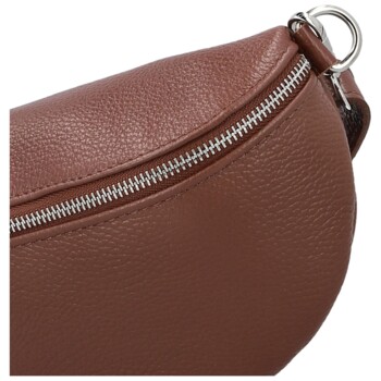 Dámská kožená ledvinka hnědá - Delami Vera Pelle Gianni