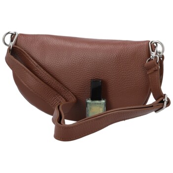 Dámská kožená ledvinka hnědá - Delami Vera Pelle Gianni