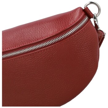 Dámská kožená ledvinka červená - Delami Vera Pelle Gianni