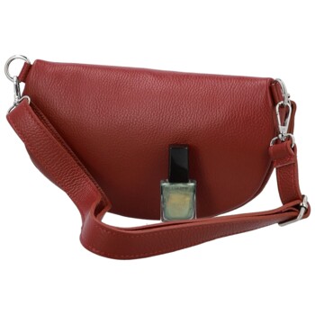 Dámská kožená ledvinka červená - Delami Vera Pelle Gianni