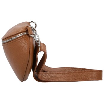 Dámská kožená ledvinka koňaková - Delami Vera Pelle Gianni