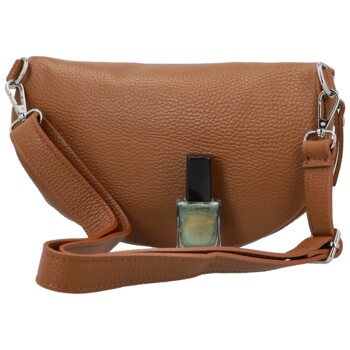 Dámská kožená ledvinka koňaková - Delami Vera Pelle Gianni