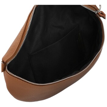 Dámská kožená ledvinka koňaková - Delami Vera Pelle Gianni