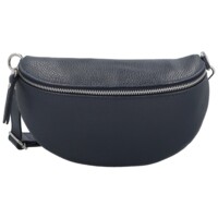 Dámská kožená ledvinka tmavě modrá - Delami Vera Pelle Gianni