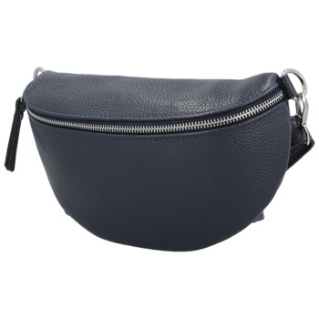 Dámská kožená ledvinka tmavě modrá - Delami Vera Pelle Gianni