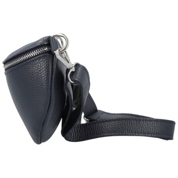 Dámská kožená ledvinka tmavě modrá - Delami Vera Pelle Gianni