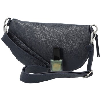 Dámská kožená ledvinka tmavě modrá - Delami Vera Pelle Gianni