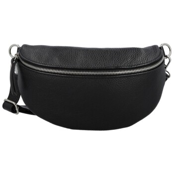 Dámská kožená ledvinka černá - Delami Vera Pelle Gianni