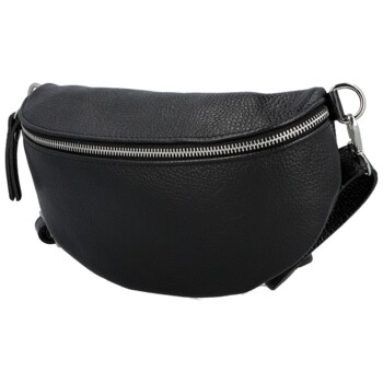 Dámská kožená ledvinka černá - Delami Vera Pelle Gianni