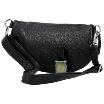 Dámská kožená ledvinka černá - Delami Vera Pelle Gianni