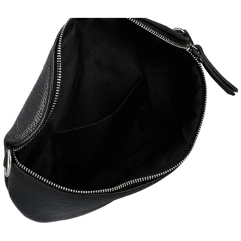 Dámská kožená ledvinka černá - Delami Vera Pelle Gianni