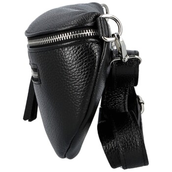 Dámská kožená ledvinka černá - Delami Vera Pelle Lila