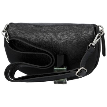 Dámská kožená ledvinka černá - Delami Vera Pelle Lila