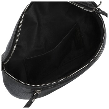 Dámská kožená ledvinka černá - Delami Vera Pelle Lila