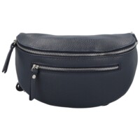 Dámská kožená ledvinka tmavě modrá - Delami Vera Pelle Lila