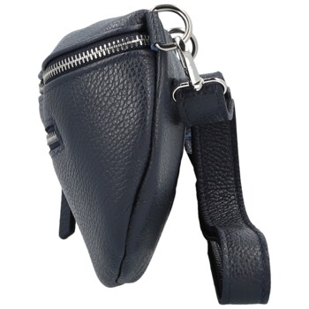 Dámská kožená ledvinka tmavě modrá - Delami Vera Pelle Lila