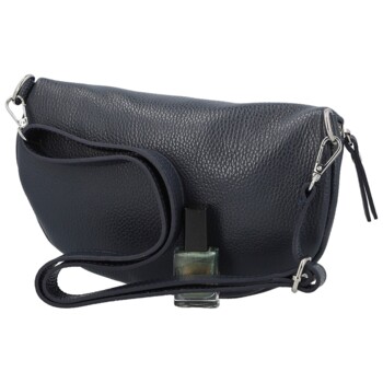 Dámská kožená ledvinka tmavě modrá - Delami Vera Pelle Lila