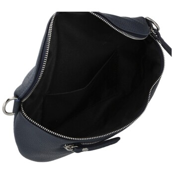 Dámská kožená ledvinka tmavě modrá - Delami Vera Pelle Lila