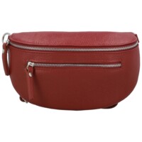 Dámská kožená ledvinka červená - Delami Vera Pelle Lila