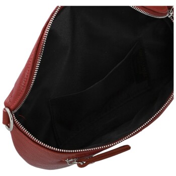 Dámská kožená ledvinka červená - Delami Vera Pelle Lila