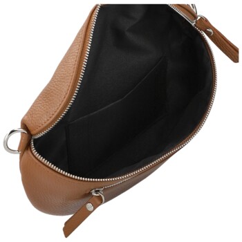 Dámská kožená ledvinka koňaková - Delami Vera Pelle Lila