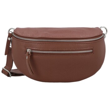 Dámská kožená ledvinka hnědá - Delami Vera Pelle Lila