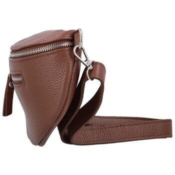 Dámská kožená ledvinka hnědá - Delami Vera Pelle Lila