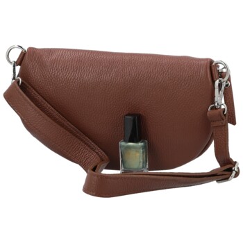 Dámská kožená ledvinka hnědá - Delami Vera Pelle Lila