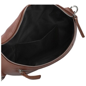 Dámská kožená ledvinka hnědá - Delami Vera Pelle Lila