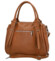 Dámská kožená kabelka na rameno koňaková - Delami Vera Pelle Tirza