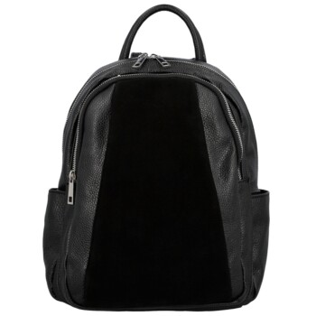 Dámský kožený batoh černý - Delami Vera Pelle Naoto