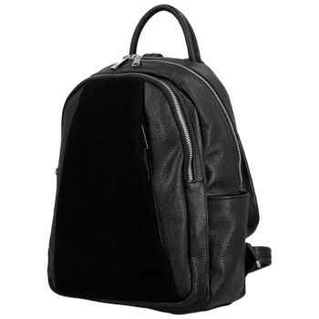 Dámský kožený batoh černý - Delami Vera Pelle Naoto