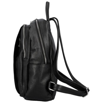 Dámský kožený batoh černý - Delami Vera Pelle Naoto