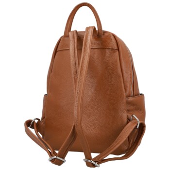 Dámský kožený batoh koňakový - Delami Vera Pelle Naoto