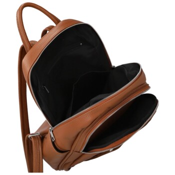 Dámský kožený batoh koňakový - Delami Vera Pelle Naoto