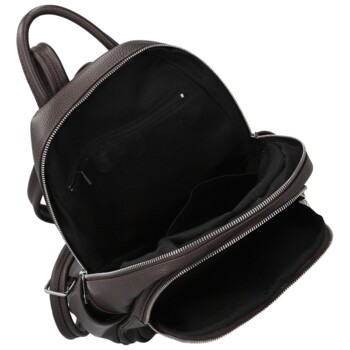 Dámský kožený batoh tmavě hnědý - Delami Vera Pelle Naoto