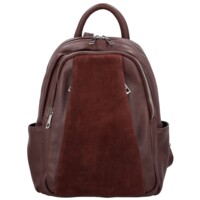 Dámský kožený batoh vínový - Delami Vera Pelle Naoto