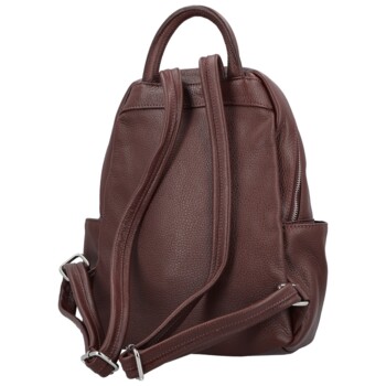 Dámský kožený batoh vínový - Delami Vera Pelle Naoto
