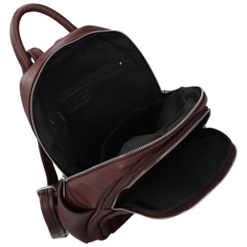 Dámský kožený batoh vínový - Delami Vera Pelle Naoto