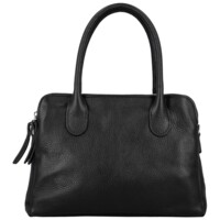 Dámská kožená kabelka na rameno černá - Delami Vera Pelle Tyra